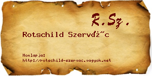 Rotschild Szervác névjegykártya